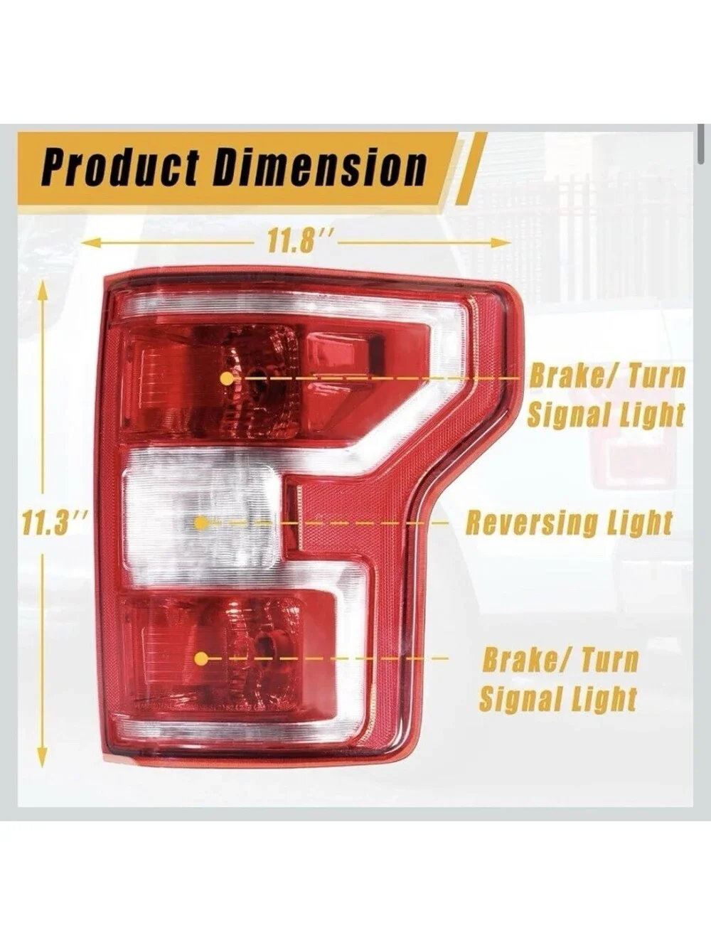 Boine F150 Tail Light Compatible With 2018 2019 2020 Ford F150 F-150 Right